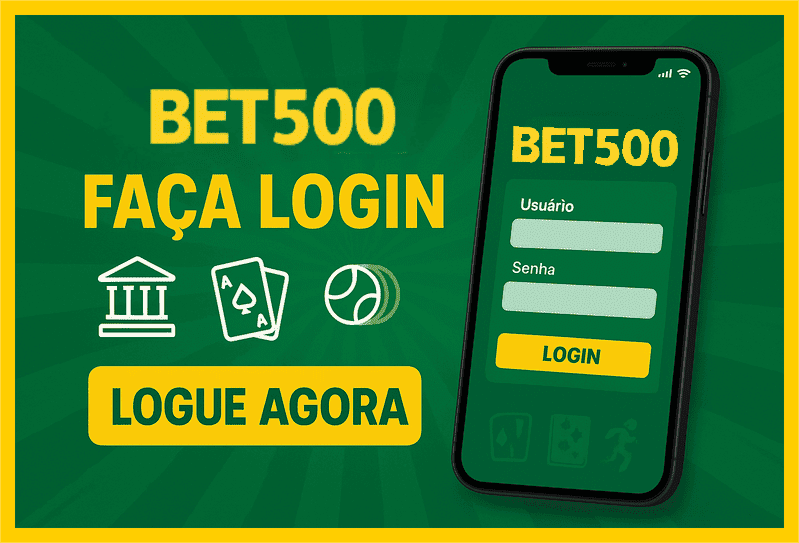 Imagem destacando login seguro na BET500 para novos usuários